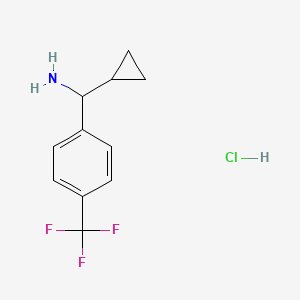 molecular formula C11H13ClF3N B1503858 Cyclopropyl(4-(trifluoromethyl)phenyl)methanamine hydrochloride 