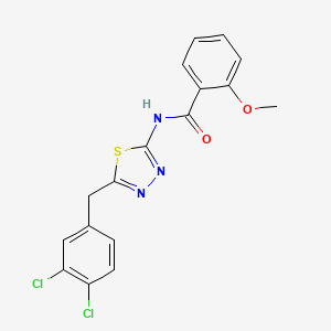 molecular formula C17H13Cl2N3O2S B15038656 N-[5-(3,4-dichlorobenzyl)-1,3,4-thiadiazol-2-yl]-2-methoxybenzamide 