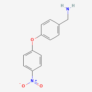 molecular formula C13H12N2O3 B1503866 1-((4-(4-Nitrophenoxy)phenyl))methanamine 