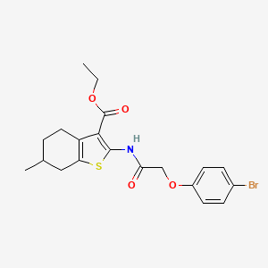 molecular formula C20H22BrNO4S B15038710 Ethyl 2-[2-(4-bromophenoxy)acetamido]-6-methyl-4,5,6,7-tetrahydro-1-benzothiophene-3-carboxylate 