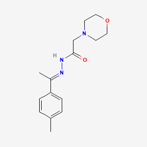 molecular formula C15H21N3O2 B15038727 N'-[(1E)-1-(4-methylphenyl)ethylidene]-2-(morpholin-4-yl)acetohydrazide 