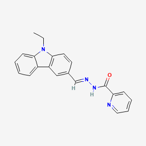 molecular formula C21H18N4O B15038857 N'-[(E)-(9-ethyl-9H-carbazol-3-yl)methylidene]pyridine-2-carbohydrazide 