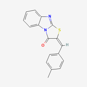 molecular formula C17H12N2OS B15039026 (2E)-2-(4-methylbenzylidene)[1,3]thiazolo[3,2-a]benzimidazol-3(2H)-one 
