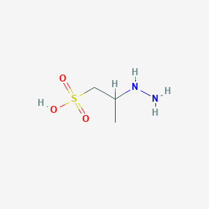 molecular formula C3H10N2O3S B150391 2-Hydrazinylpropane-1-sulfonic acid CAS No. 132009-74-6