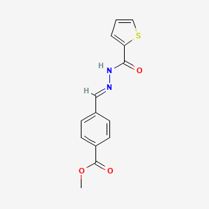 molecular formula C14H12N2O3S B15039219 methyl 4-{(E)-[(2-thienylcarbonyl)hydrazono]methyl}benzoate 