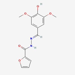 molecular formula C14H14N2O5 B15039424 N'-[(E)-(4-hydroxy-3,5-dimethoxyphenyl)methylidene]furan-2-carbohydrazide 