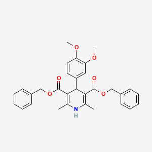 molecular formula C31H31NO6 B15039891 Dibenzyl 4-(3,4-dimethoxyphenyl)-2,6-dimethyl-1,4-dihydropyridine-3,5-dicarboxylate 