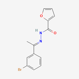 molecular formula C13H11BrN2O2 B15039973 N'-[(1E)-1-(3-bromophenyl)ethylidene]furan-2-carbohydrazide 