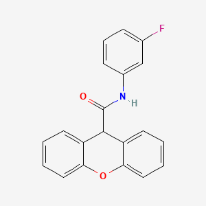molecular formula C20H14FNO2 B15040084 N-(3-fluorophenyl)-9H-xanthene-9-carboxamide 