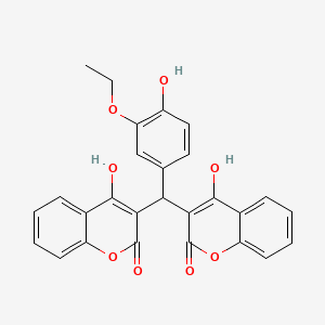 molecular formula C27H20O8 B15040127 Dicoumarol derivative, 4 