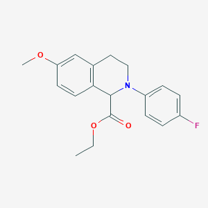 molecular formula C19H20FNO3 B1504019 Ethyl 2-(4-fluoro-phenyl)-6-methoxy-1,2,3,4-tetrahydro-isoquinoline-1-carboxylate 