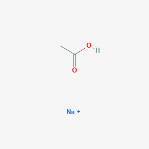 molecular formula C2H3NaO2·nH2O (n = 0 or 3)<br>C4H7NaO4·nH2O (n = 0 or 3)<br>C2H3NaO2<br>CH3COONa<br>CH3COONa<br>C2H3NaO2 B150403 Sodium acetate CAS No. 127-09-3