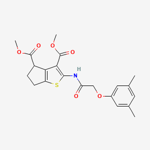 molecular formula C21H23NO6S B15040353 dimethyl 2-{[(3,5-dimethylphenoxy)acetyl]amino}-5,6-dihydro-4H-cyclopenta[b]thiophene-3,4-dicarboxylate 