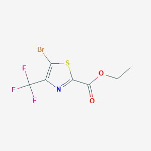 molecular formula C7H5BrF3NO2S B1504039 Ethyl 5-bromo-4-(trifluoromethyl)thiazole-2-carboxylate CAS No. 1086393-21-6