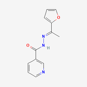 molecular formula C12H11N3O2 B15040533 N'-[(1E)-1-(furan-2-yl)ethylidene]pyridine-3-carbohydrazide 