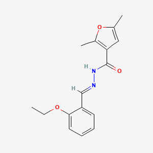 molecular formula C16H18N2O3 B15040615 N'-[(E)-(2-ethoxyphenyl)methylidene]-2,5-dimethylfuran-3-carbohydrazide 