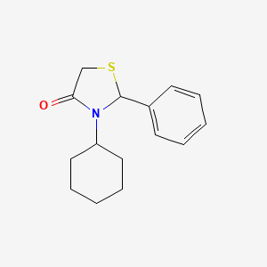 molecular formula C15H19NOS B15040783 3-Cyclohexyl-2-phenyl-1,3-thiazolidin-4-one 