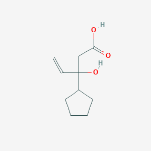 3-Cyclopentyl-3-hydroxypent-4-enoic acid