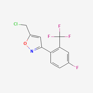 5-Chloromethyl-3-(4-fluoro-2-trifluoromethyl-phenyl)-isoxazole