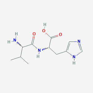 molecular formula C11H18N4O3 B150414 缬氨酸组氨酸 CAS No. 13589-07-6