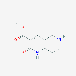 molecular formula C9H10N2O3 B1504143 2-Hydroxy-5,6,7,8-tetrahydro-[1,6]naphthyridine-3-carboxylic acid methyl ester CAS No. 933722-83-9