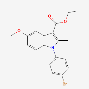 molecular formula C19H18BrNO3 B15041483 ethyl 1-(4-bromophenyl)-5-methoxy-2-methyl-1H-indole-3-carboxylate 