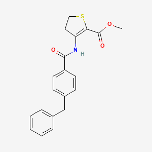 molecular formula C20H19NO3S B15041497 Methyl 3-(4-benzylbenzamido)-4,5-dihydrothiophene-2-carboxylate 