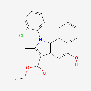 molecular formula C22H18ClNO3 B15041646 ethyl 1-(2-chlorophenyl)-5-hydroxy-2-methyl-1H-benzo[g]indole-3-carboxylate 