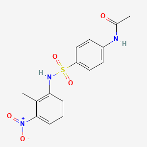 molecular formula C15H15N3O5S B15041716 N-{4-[(2-methyl-3-nitrophenyl)sulfamoyl]phenyl}acetamide 