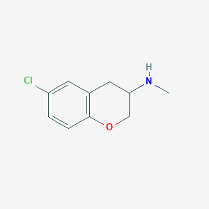 molecular formula C10H12ClNO B1504180 (6-CHLORO-CHROMAN-3-YL)-METHYLAMINE CAS No. 885271-38-5