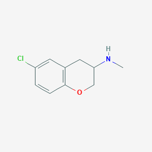 B1504180 6-Chloro-N-methyl-3,4-dihydro-2H-1-benzopyran-3-amine CAS No. 885271-38-5