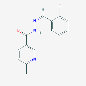 molecular formula C14H12FN3O B15041932 N'-[(Z)-(2-fluorophenyl)methylidene]-6-methylpyridine-3-carbohydrazide 
