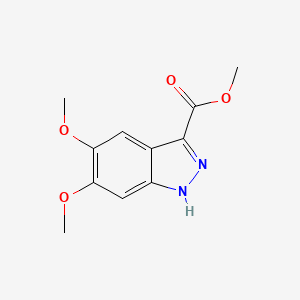 molecular formula C11H12N2O4 B1504195 Methyl 5,6-dimethoxy-1H-indazole-3-carboxylate CAS No. 885279-34-5