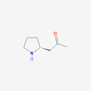 molecular formula C7H13NO B150422 1-[(2R)-吡咯烷-2-基]丙烷-2-酮 CAS No. 130325-43-8