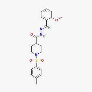 molecular formula C21H25N3O4S B15042203 N'-[(E)-(2-methoxyphenyl)methylidene]-1-[(4-methylphenyl)sulfonyl]piperidine-4-carbohydrazide 
