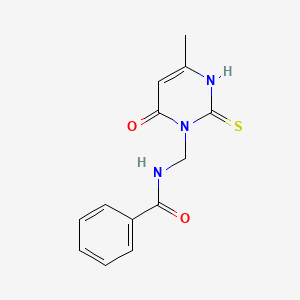 molecular formula C13H13N3O2S B15042295 N-((2-Mercapto-4-methyl-6-oxo-1(6H)-pyrimidinyl)methyl)benzamide 