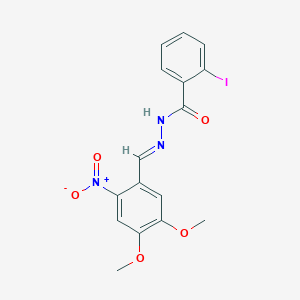 molecular formula C16H14IN3O5 B15042329 N'-[(E)-(4,5-dimethoxy-2-nitrophenyl)methylidene]-2-iodobenzohydrazide 