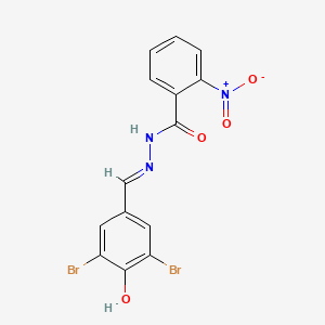 molecular formula C14H9Br2N3O4 B15042404 N'-[(E)-(3,5-dibromo-4-hydroxyphenyl)methylidene]-2-nitrobenzohydrazide 