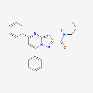 molecular formula C23H22N4O B15042424 N-(2-methylpropyl)-5,7-diphenylpyrazolo[1,5-a]pyrimidine-2-carboxamide 