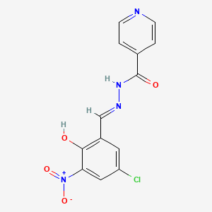 molecular formula C13H9ClN4O4 B15042653 N'-[(E)-(5-chloro-2-hydroxy-3-nitrophenyl)methylidene]pyridine-4-carbohydrazide 