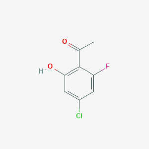 molecular formula C8H6ClFO2 B1504266 1-(4-Chloro-2-fluoro-6-hydroxyphenyl)ethanone CAS No. 1110663-22-3