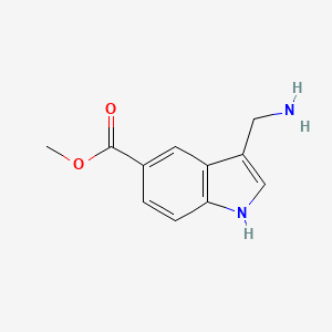 molecular formula C11H12N2O2 B1504279 methyl 3-(aminomethyl)-1H-indole-5-carboxylate CAS No. 887582-73-2