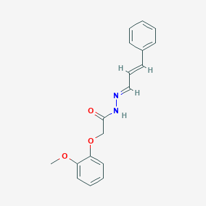 molecular formula C18H18N2O3 B15042894 2-(2-Methoxyphenoxy)-N'-[(E,2E)-3-phenyl-2-propenylidene]acetohydrazide 