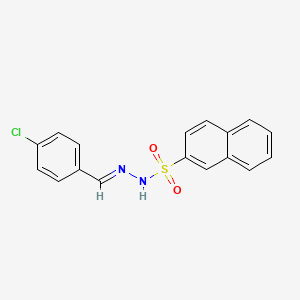 molecular formula C17H13ClN2O2S B15042944 N'-[(E)-(4-chlorophenyl)methylidene]naphthalene-2-sulfonohydrazide 