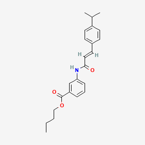 molecular formula C23H27NO3 B15042971 butyl 3-{[(2E)-3-(4-isopropylphenyl)-2-propenoyl]amino}benzoate 