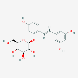 molecular formula C20H22O9 B150430 氧合白藜芦醇2-O-β-D-葡萄糖苷 CAS No. 392274-22-5