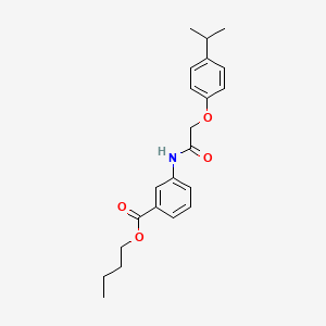 molecular formula C22H27NO4 B15043015 Butyl 3-{2-[4-(propan-2-yl)phenoxy]acetamido}benzoate 