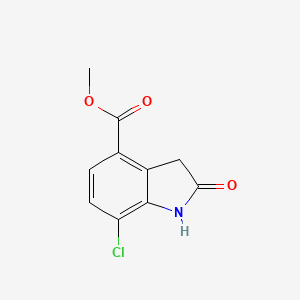 molecular formula C10H8ClNO3 B1504307 Methyl 7-chloro-2-oxoindoline-4-carboxylate 
