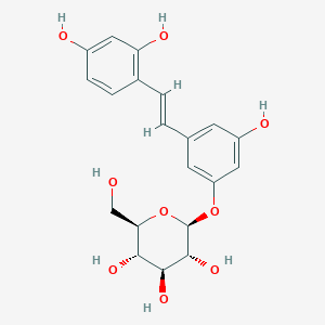 molecular formula C20H22O9 B150431 Oxyresveratrol 3'-O-beta-D-glucopyranoside CAS No. 144525-40-6