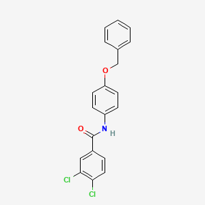 molecular formula C20H15Cl2NO2 B15043125 N-[4-(benzyloxy)phenyl]-3,4-dichlorobenzamide 